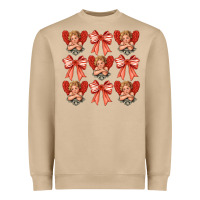 Mushroom Valentines Eros and bow Heavyweight Sweatshirt - CowhideDigitalArt