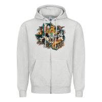 Dove Grey bull skull leopard cowhide sunflower texas map Zipper Hoodie - Artiststas