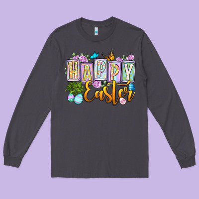 Happy Easter Long Sleeve Tee Designed By Oliviacreatesart