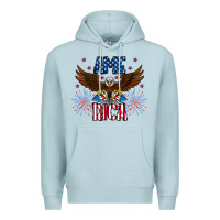 Blue Mist America eagle Premium Hoodie - CowhideDigitalArt
