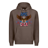 Coffee America eagle Premium Hoodie - CowhideDigitalArt