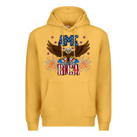 Mustard America eagle Premium Hoodie - CowhideDigitalArt