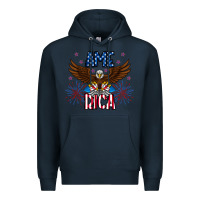 Navy America eagle Premium Hoodie - CowhideDigitalArt
