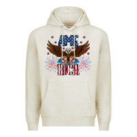 Oatmeal Heather America eagle Premium Hoodie - CowhideDigitalArt