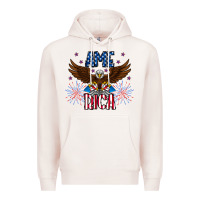 Pale Pink America eagle Premium Hoodie - CowhideDigitalArt