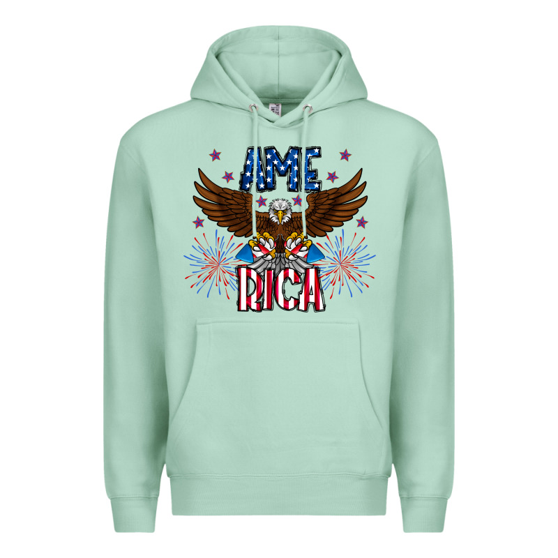 America Eagle Premium Hoodie by CowhideDigitalArt | Teevron