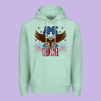 America Eagle Premium Hoodie Designed By Cowhidedigitalart