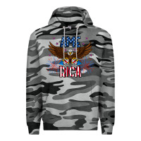 Slate Camo America eagle Premium Hoodie - CowhideDigitalArt