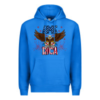 True Royal America eagle Premium Hoodie - CowhideDigitalArt