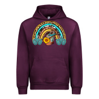 Mauve Wine cowboy boots and hat rainbow Urban Hoodie - AdoDesignShop