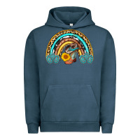 Pigment Midnight Navy cowboy boots and hat rainbow Urban Hoodie - AdoDesignShop