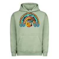 Pigment Oil Green cowboy boots and hat rainbow Urban Hoodie - AdoDesignShop