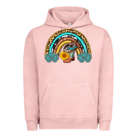 Pigment Salmon cowboy boots and hat rainbow Urban Hoodie - AdoDesignShop