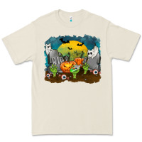 Bone Cemetery with Ghost Cats Premium Tee - texasbilliewilder