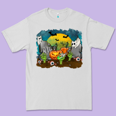 Cemetery With Ghost Cats Premium Tee Designed By Texasbilliewilder