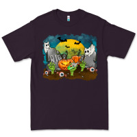 Plum Cemetery with Ghost Cats Premium Tee - texasbilliewilder