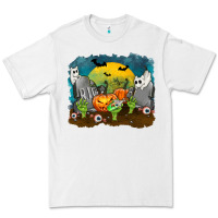 White Cemetery with Ghost Cats Premium Tee - texasbilliewilder