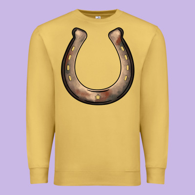 Western Horseshoe Premium Sweatshirt Designed By Barkaloodesign