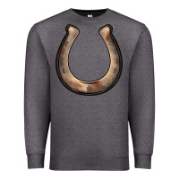 Charcoal Heather western horseshoe Premium Sweatshirt - BarkalooDesign