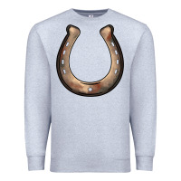 Heather Grey western horseshoe Premium Sweatshirt - BarkalooDesign