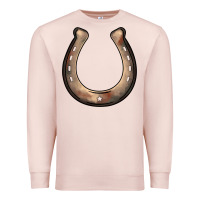 Pale Pink western horseshoe Premium Sweatshirt - BarkalooDesign