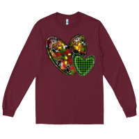 Burgundy christmas heart Long Sleeve Tee - RanaPortraitStore
