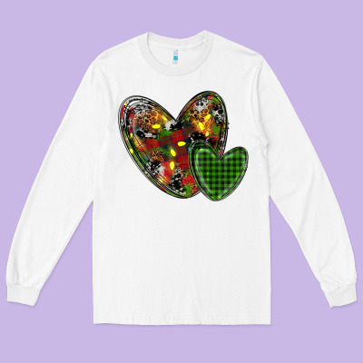 Christmas Heart Long Sleeve Tee Designed By Ranaportraitstore