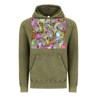 Vintage Olive Easter bunnys eggs Vintage Hoodie - OliviaCreatesArt