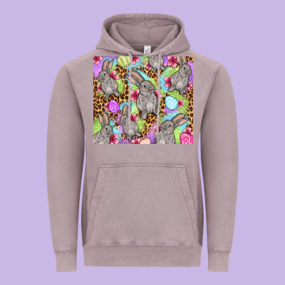 Easter Bunnys Eggs Vintage Hoodie Designed By Oliviacreatesart