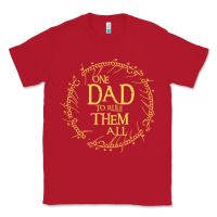 Red Mens One Dad to rule them all  father's day gift Classic Tee - longCreatives