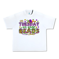 White On Tuesday we wear beads Urban Heavy Tee - HowdyJamesFarm