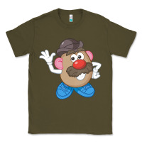 Army Green Womens Mr. Potato Head Simple Portrait Classic Tee - longCreatives