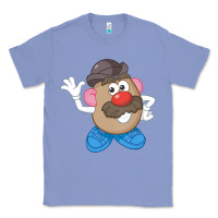 Colony Blue Womens Mr. Potato Head Simple Portrait Classic Tee - longCreatives
