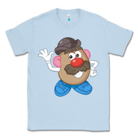 Dusty Blue Womens Mr. Potato Head Simple Portrait Classic Tee - longCreatives