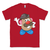 Red Womens Mr. Potato Head Simple Portrait Classic Tee - longCreatives