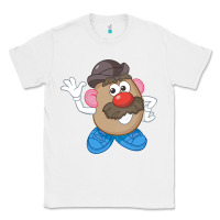 White Womens Mr. Potato Head Simple Portrait Classic Tee - longCreatives