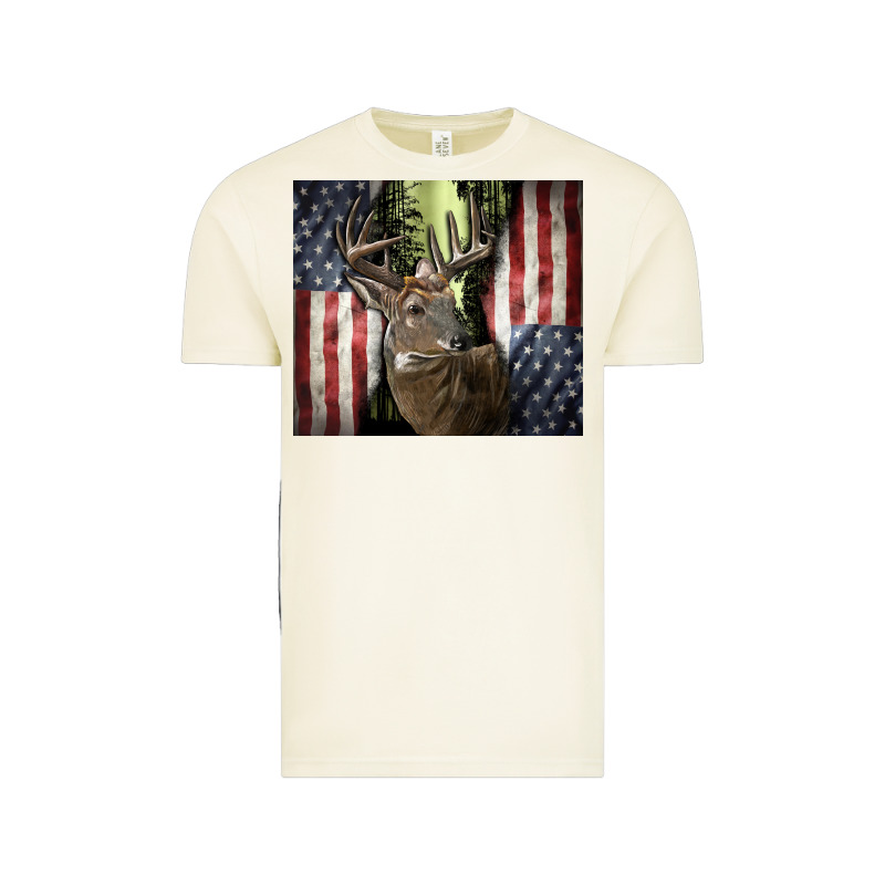 Usa Deer Hunting Woods Vintage Tee by CowGirlArtShop | Teevron