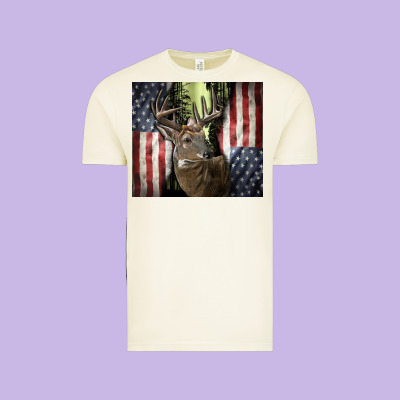 Usa Deer Hunting Woods Vintage Tee Designed By Cowgirlartshop