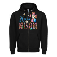 Black he is risen cross Zipper Hoodie - Artiststas