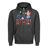 Charcoal Heather he is risen cross Zipper Hoodie - Artiststas