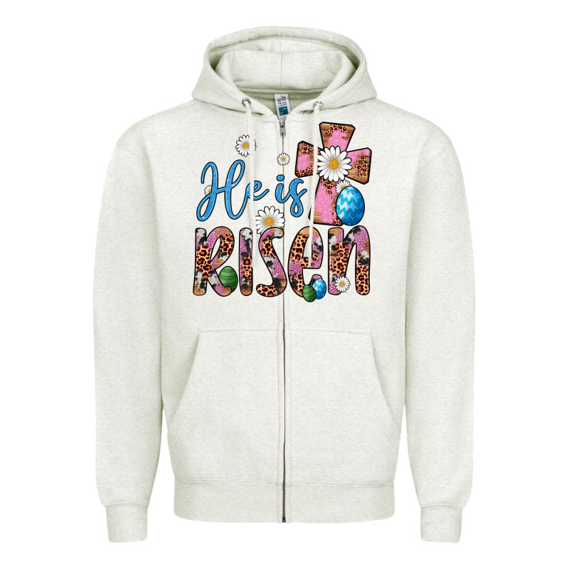 He Is Risen Cross Zipper Hoodie by Artiststas | Teevron