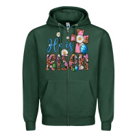 Sports Green he is risen cross Zipper Hoodie - Artiststas