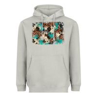 Moon Dust turquoise glitter cowhide background Heavyweight Hoodie - BarkalooDesign