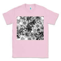 Bubblegum Pink black and white floral Classic Tee - TumblerDesignByShophia