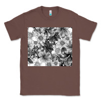 Chestnut black and white floral Classic Tee - TumblerDesignByShophia