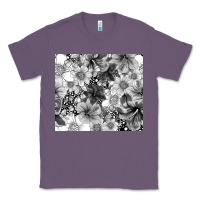 Lavender black and white floral Classic Tee - TumblerDesignByShophia