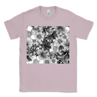 Lilac black and white floral Classic Tee - TumblerDesignByShophia