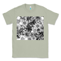 Matcha black and white floral Classic Tee - TumblerDesignByShophia