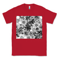 Red black and white floral Classic Tee - TumblerDesignByShophia