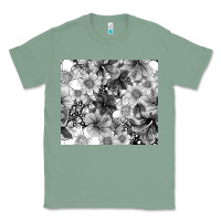 Sage black and white floral Classic Tee - TumblerDesignByShophia